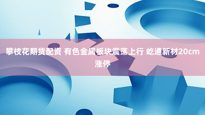 攀枝花期货配资 有色金属板块震荡上行 屹通新材20cm涨停