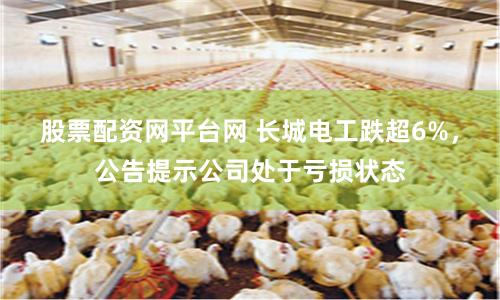 股票配资网平台网 长城电工跌超6%，公告提示公司处于亏损状态